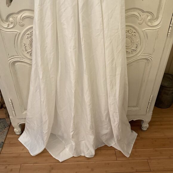 LULUS Extraordinary Vow Dress Women's XL White Maxi Wedding Pockets NWOT - Picture 7 of 12